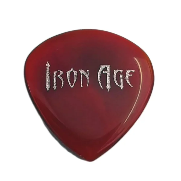 Iron Age Red Jazz Agate Stone Guitar Pick [New]