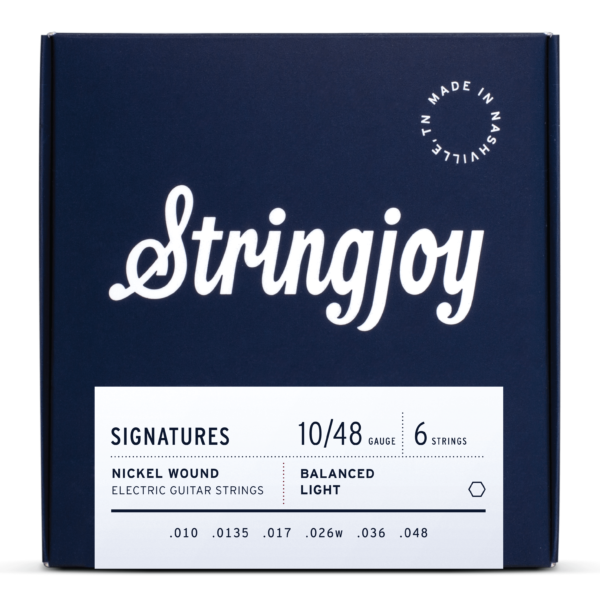 Stringjoy Signatures | Balanced Light Gauge (10-48) Nickel Wound Electric Guitar Strings [New]