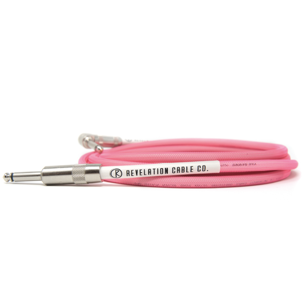 Revelation Cable Company 10'- Pinkalicous Instrument Cable- Straight to Right/Angle [New]