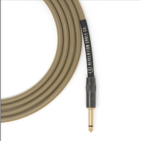 Revelation Cable Company 10'- Dark Gold Tweed Instrument Cable- Straight to Straight [New]