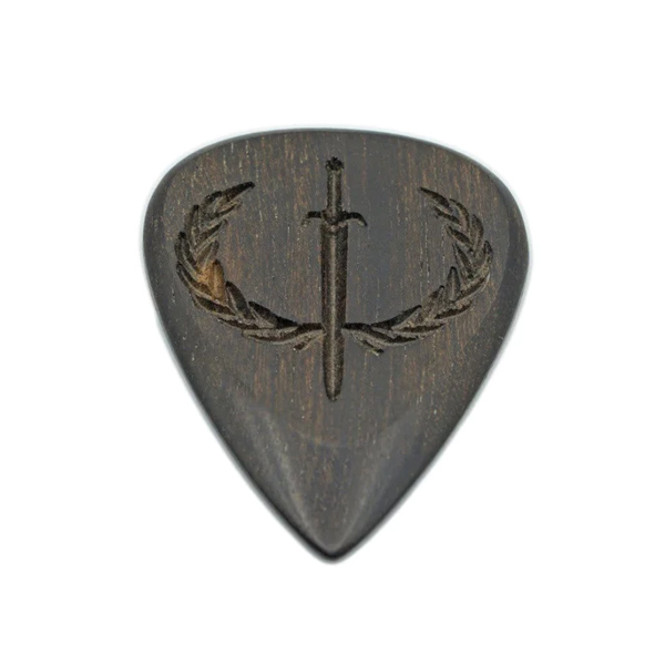 Iron Age Ebony Spearhead Macassar Guitar Pick [New]