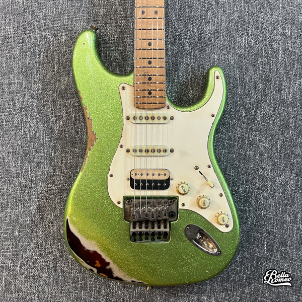 LsL Instruments Tortuga" Saticoy Cactus Green Sparkle Over 3 Toneburst Guitar [New]