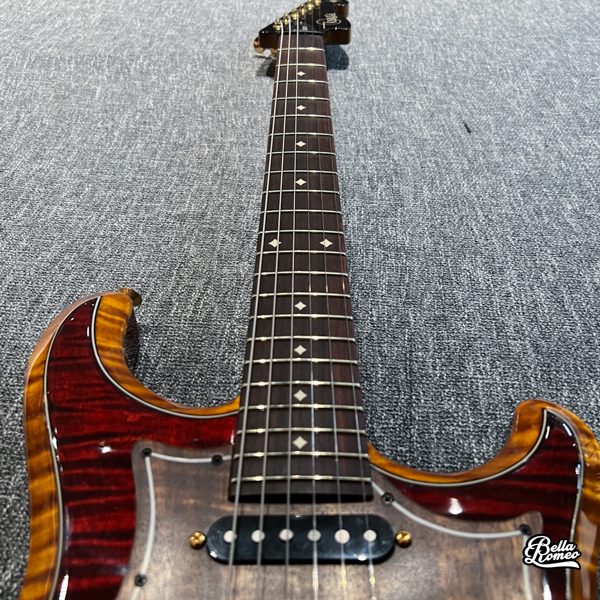 Knaggs T1 Severn Trem SSS Gloss Burgundy / Copper Guitar