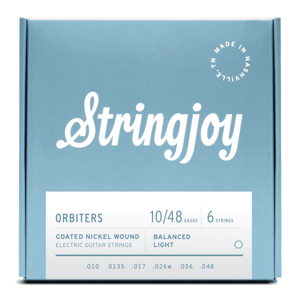 Stringjoy Orbiters Balanced Light Gauge (10-48) Coated Nickel Wound Electric Guitar Strings [New]