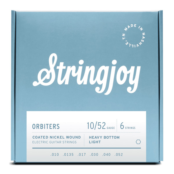 Stringjoy Orbiters Heavy Bottom Light Gauge (10-52) Coated Nickel Wound Electric Guitar Strings [New]