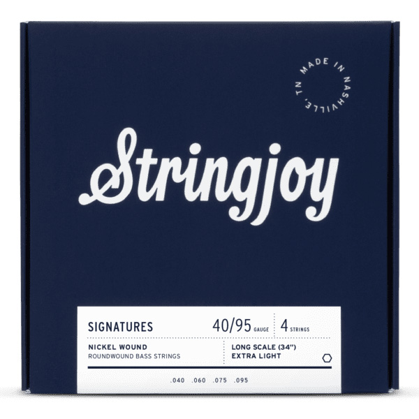 Stringjoy Signatures Extra Light Gauge (40-95) 4 String Long Scale Nickel Wound Bass Guitar Strings [New]