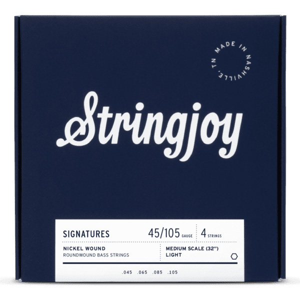 Stringjoy Signatures Light Gauge (45-105) 4 String Medium Scale Nickel Wound Bass Guitar Strings [New]