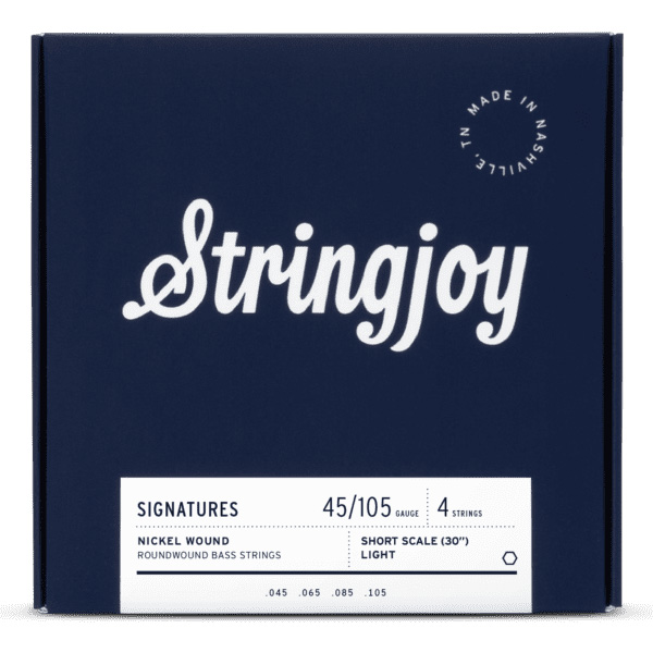 Stringjoy Signatures Light Gauge (45-105) 4 String Short Scale Nickel Wound Bass Guitar Strings [New]