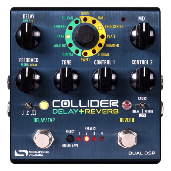 Source Audio Collider Delay + Reverb Effect Pedal [New]
