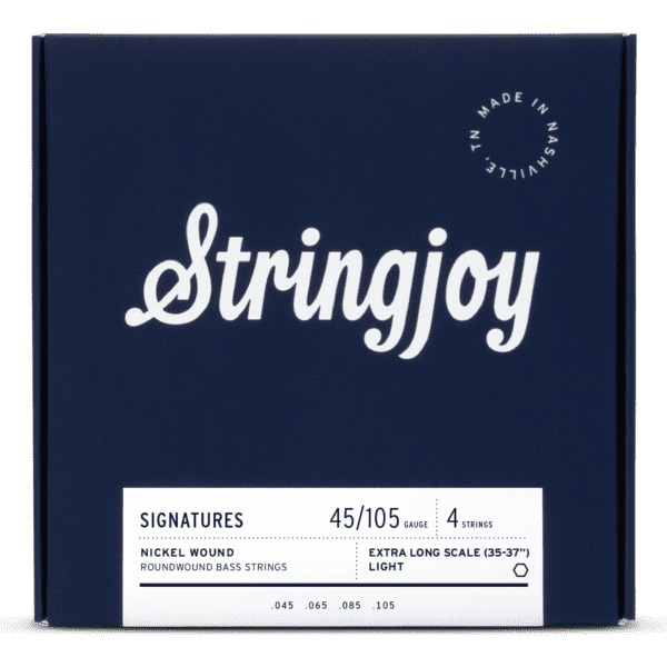 Stringjoy Light Gauge (45-105) 4 String Extra Long Scale Nickel Wound Bass Guitar Strings [New]