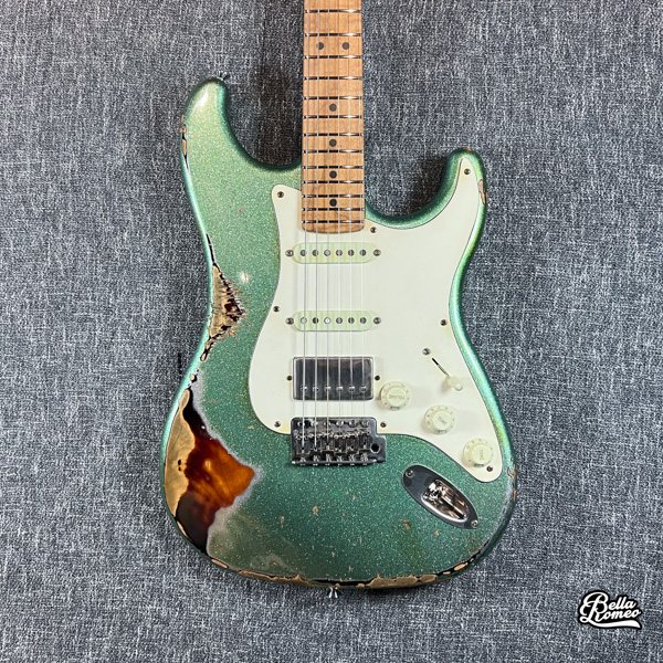 LsL Instruments   Saticoy Teal Sparkle Over 3 Toneburst Heavy Aged "Peacock" Guitar [New]