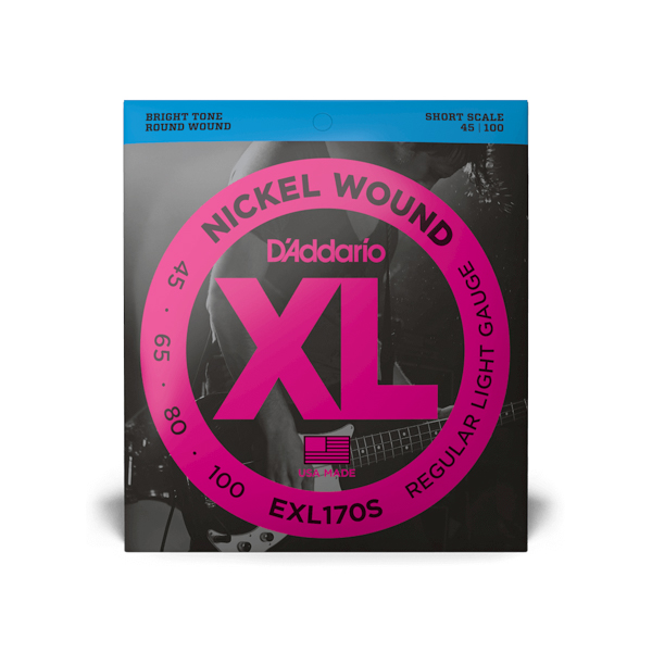 D'Addario 4 String 45-100 Regular Light Short Scale Bass Strings