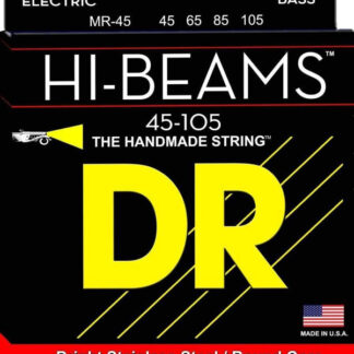 DR HI-BEAM - Stainless Steel Round Core 4 String 45-105  Long Scale Bass Strings