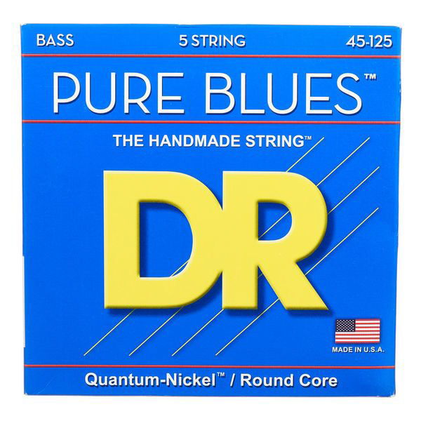 DR PURE BLUES Round Core 5 String 45-125  Long Scale Bass Strings