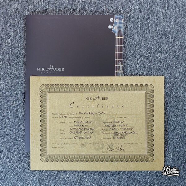 Nik Huber Rietbergen Bass Worn Onyx Black 2018 [Used] - Image 16
